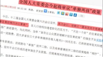 人大批准「單獨二胎」  學者稱無實質變化