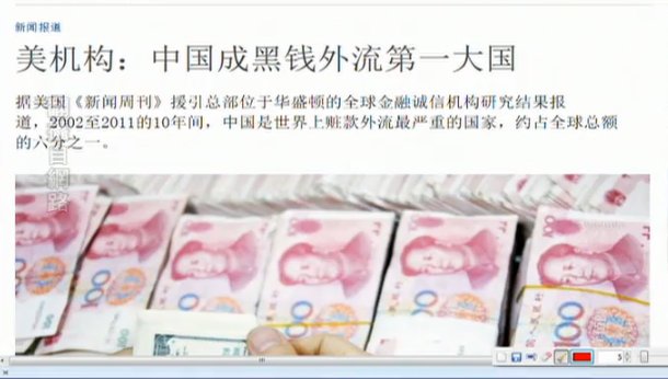 【今日點擊】美機構：中國成為黑錢外流第一大國