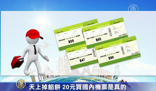 天上掉餡餅 20元買國內機票是真的