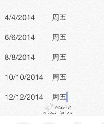 2014年的5個「神奇星期五」