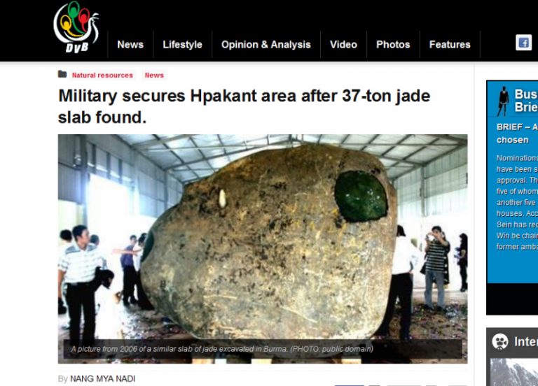 緬甸發現50噸重巨型翡翠原石 已派軍駐防