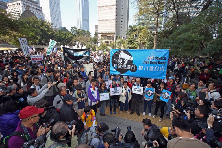 6000港人反滅聲大遊行 捍衛新聞自由