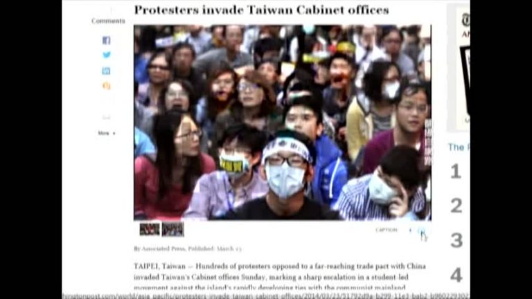 反服貿學生攻佔政院 美日媒第一時間報導
