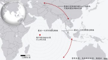 馬航失蹤班機搜索範圍已擴大到7百萬平方公裡