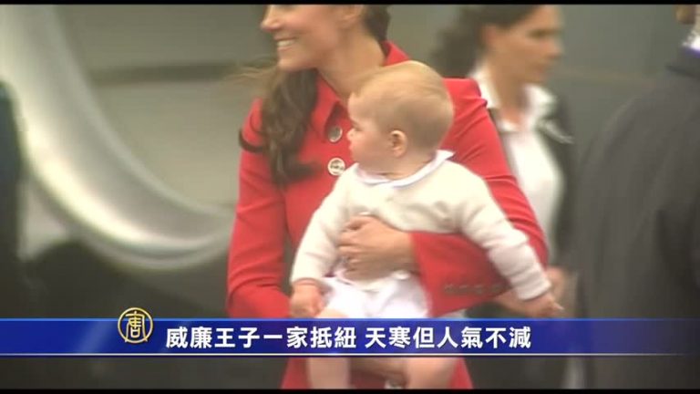威廉王子一家抵紐 天寒但人氣不減