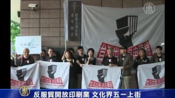 反服貿開放印刷業 文化界五一上街