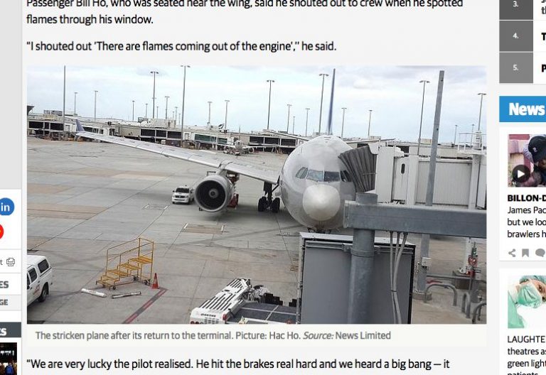 發動機狂噴碎片火花 越南航空客機趴窩