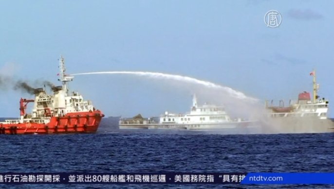 中共船艦衝撞越南海警 南海緊張升溫