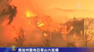 南加州圣地亚哥爆发9处山林大火