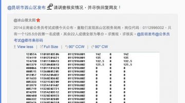 奇葩：雲南公務員考試 23人競爭一位22人零分