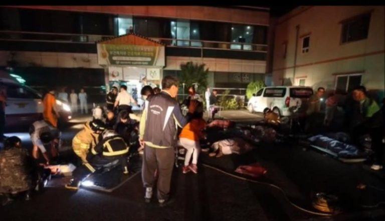 韓國療養院大火 21死6重傷 警逮縱火嫌疑人