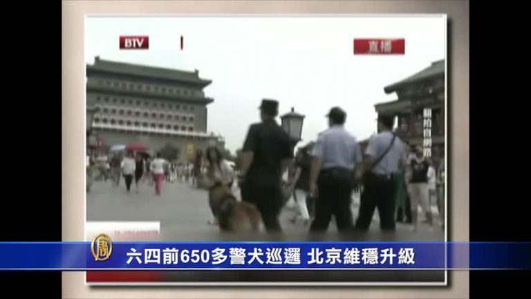 650隻警犬上街巡邏 六四前北京「維穩」升級