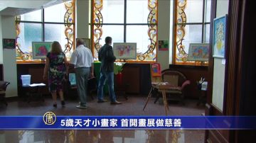 5歲天才小畫家  首開畫展做慈善