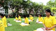 新加坡法轮功学员纪念反迫害十五周年