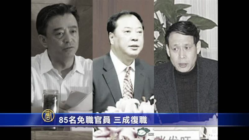 85名免职官员 三成复职