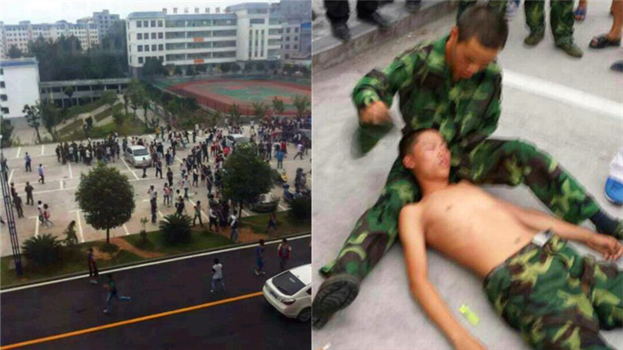 湖南中學軍訓衝突升級 廣州軍區進駐龍山縣