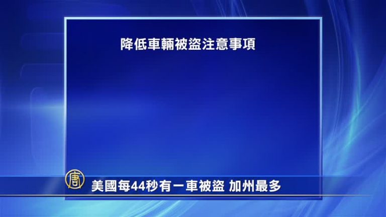 美國每44秒有一車被盜 加州最多