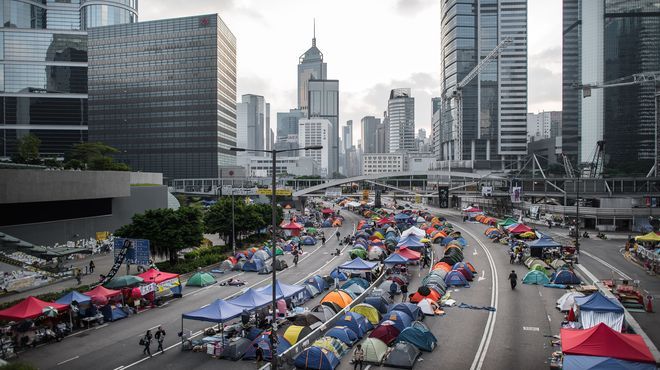 香港雨傘廣場自修室 學子不倦溫情再現