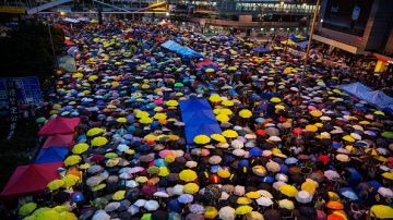 組圖：10月28日晚香港處處晴日盛開雨傘花