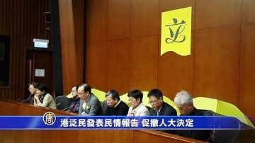 港泛民发表民情报告 促撤人大决定