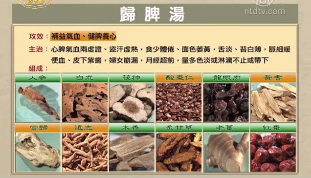 談古論今話中醫：認識歸脾湯