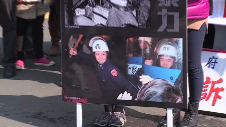 控司法追殺 台太陽花學運成員抗議
