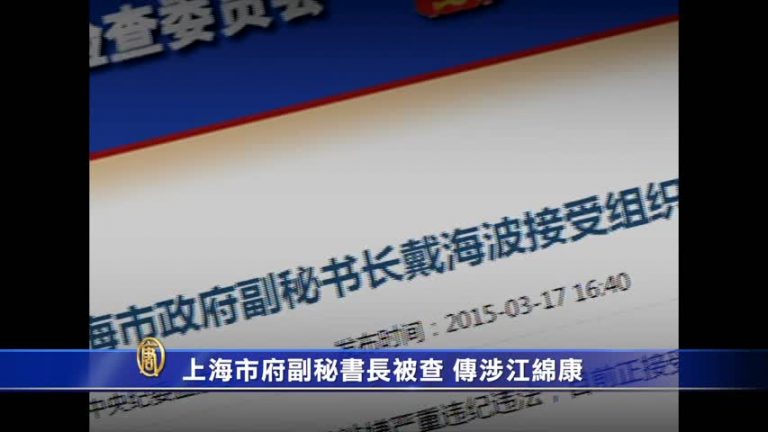 【禁聞】上海市府副秘書長被查 傳涉江綿康