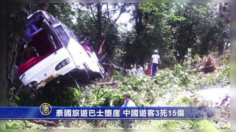泰國旅遊巴士墮崖 中國遊客3死15傷