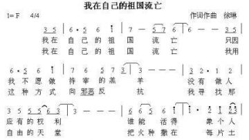 我在自己的祖国流亡（歌曲）