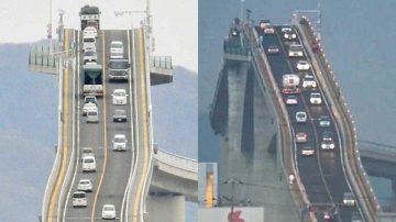 相信吗？日本天桥高逾44米 犹如过山车