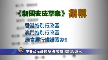 【禁聞】中共公示新國安法 被批欲綁架港人