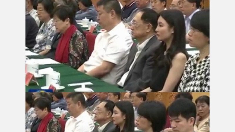 陈云美艳孙女陈晓丹突现身 大会堂高调亮相