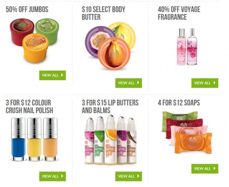 The Body Shop全場大促銷 明星産品6折！