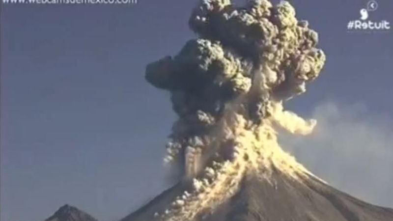 墨西哥火山世紀大爆發 煙柱長達4公里
