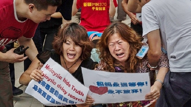 中國家屬質疑馬航失事 要馬國政府親自說明