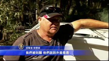 澳大利亚野营胜地地陷 吞噬帐篷汽车