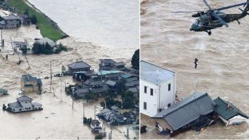 鬼怒川决堤如大海啸 日民众受困生死一线间