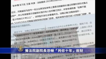 「判你十年」陸法院副院長被舉報以恐嚇斂財