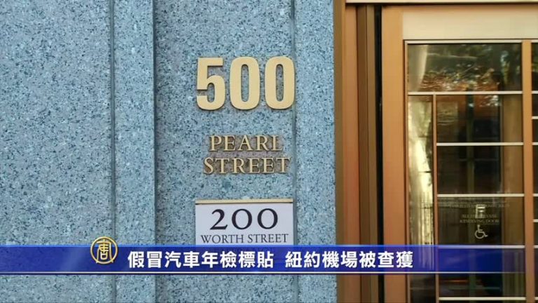 假冒汽車年檢標貼 紐約機場被查獲