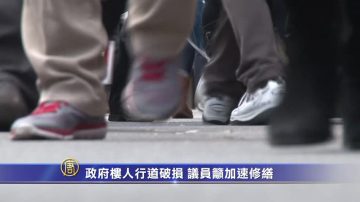 政府樓人行道破損 議員籲加速修繕