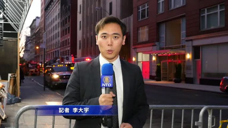 曼哈頓中城大樓起火 消防員奮力撲救