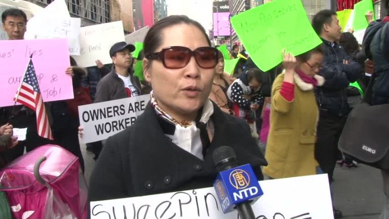 華人美甲業者 《紐時》前再抗議--採訪蔣女士(2)