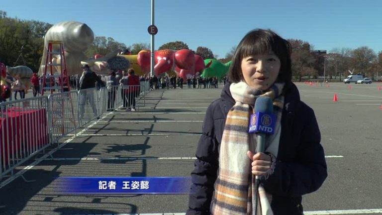 梅西年度感恩節遊行 卡通氣球試飛暖身