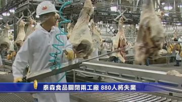 泰森食品關閉兩工廠 880人將失業