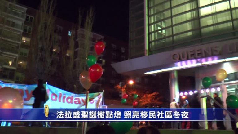 法拉盛聖誕樹點燈 照亮移民社區冬夜