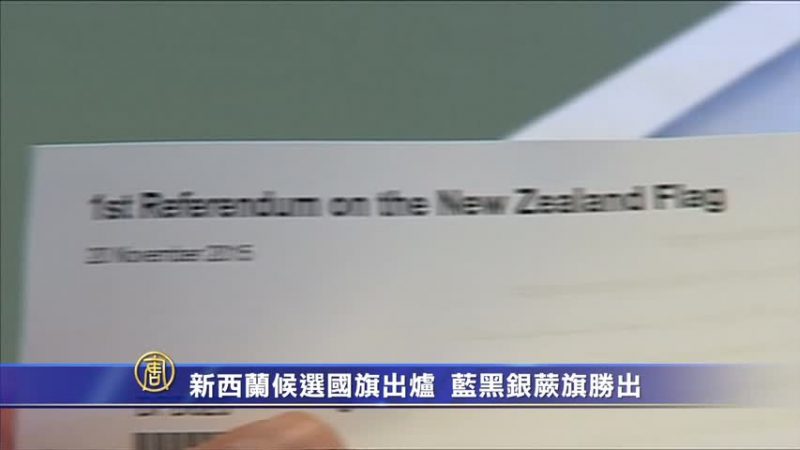 新西兰候选国旗出炉 蓝黑银蕨旗胜出