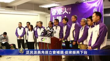 泛民派员角逐立会补选 促梁振英下台