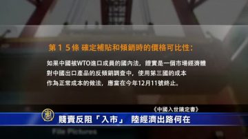 【禁聞】賤賣反阻「入市」　陸經濟出路何在