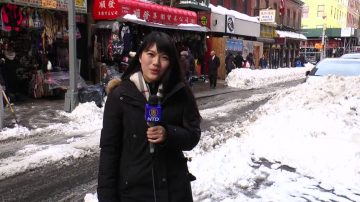 暴风雪过后 华埠商家民众铲雪忙