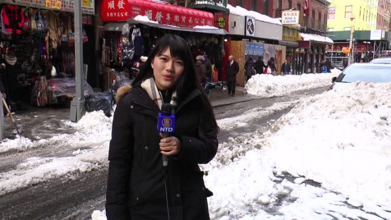 暴風雪過後 華埠商家民眾鏟雪忙